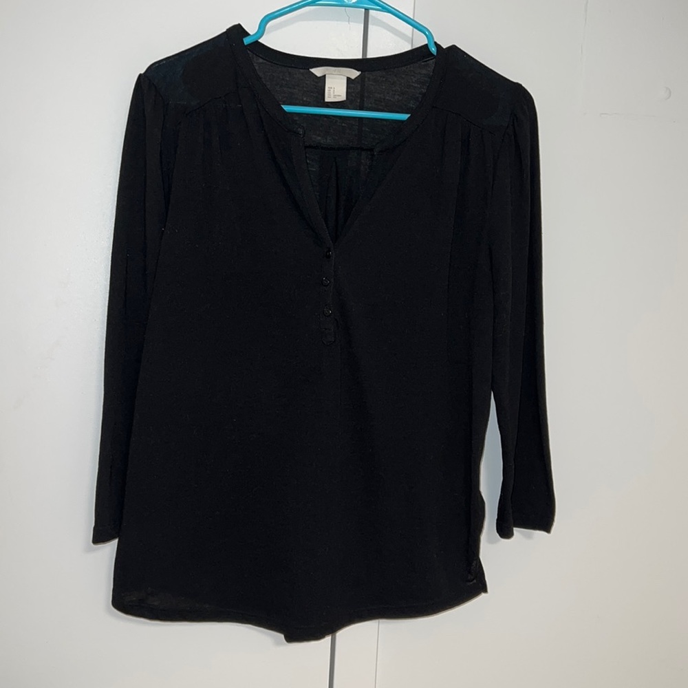 Black cotton blouse